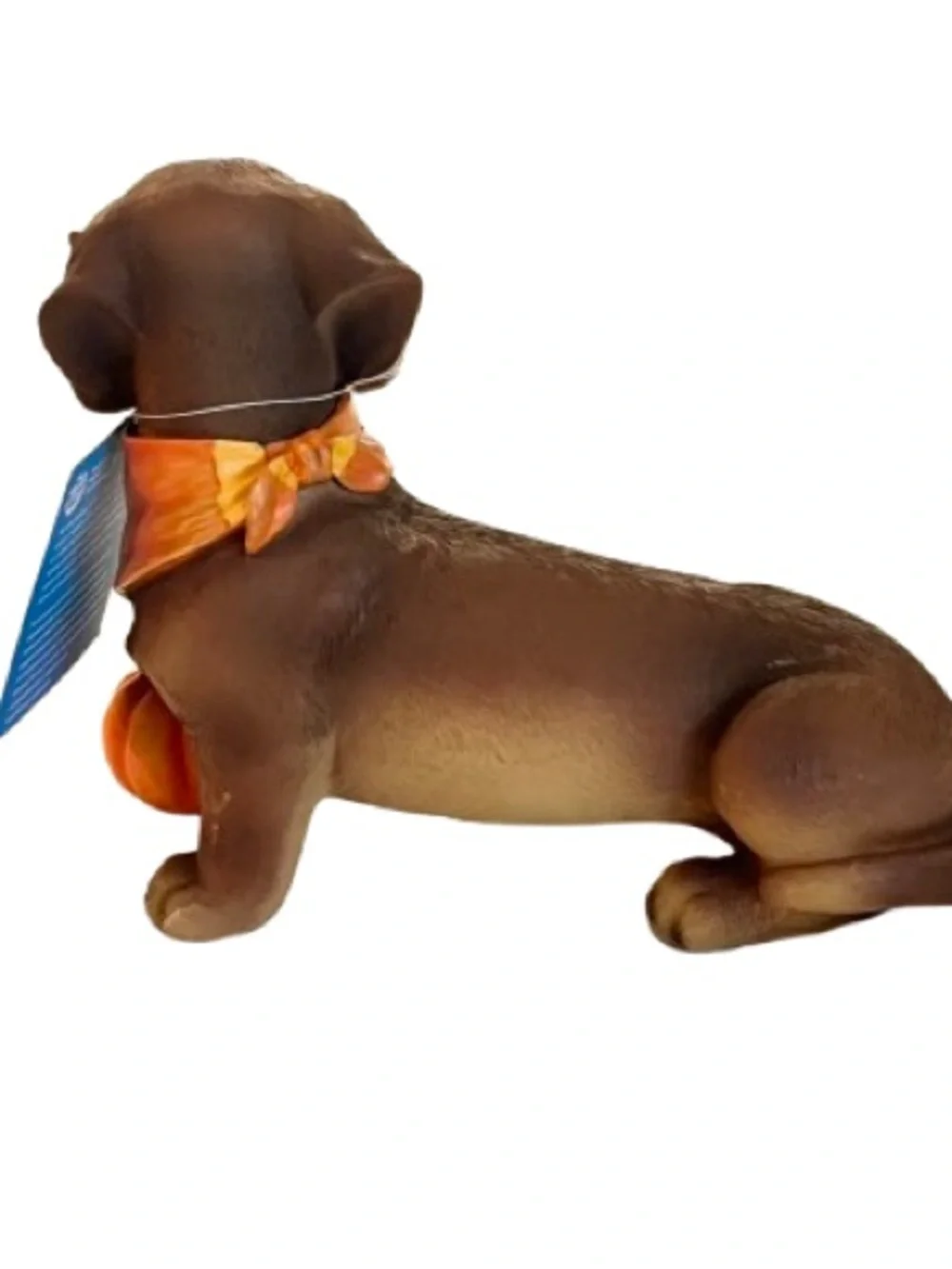 🆕- Autumn Dachshund Dog Resin Figurine with Orange Pumpkin Accent